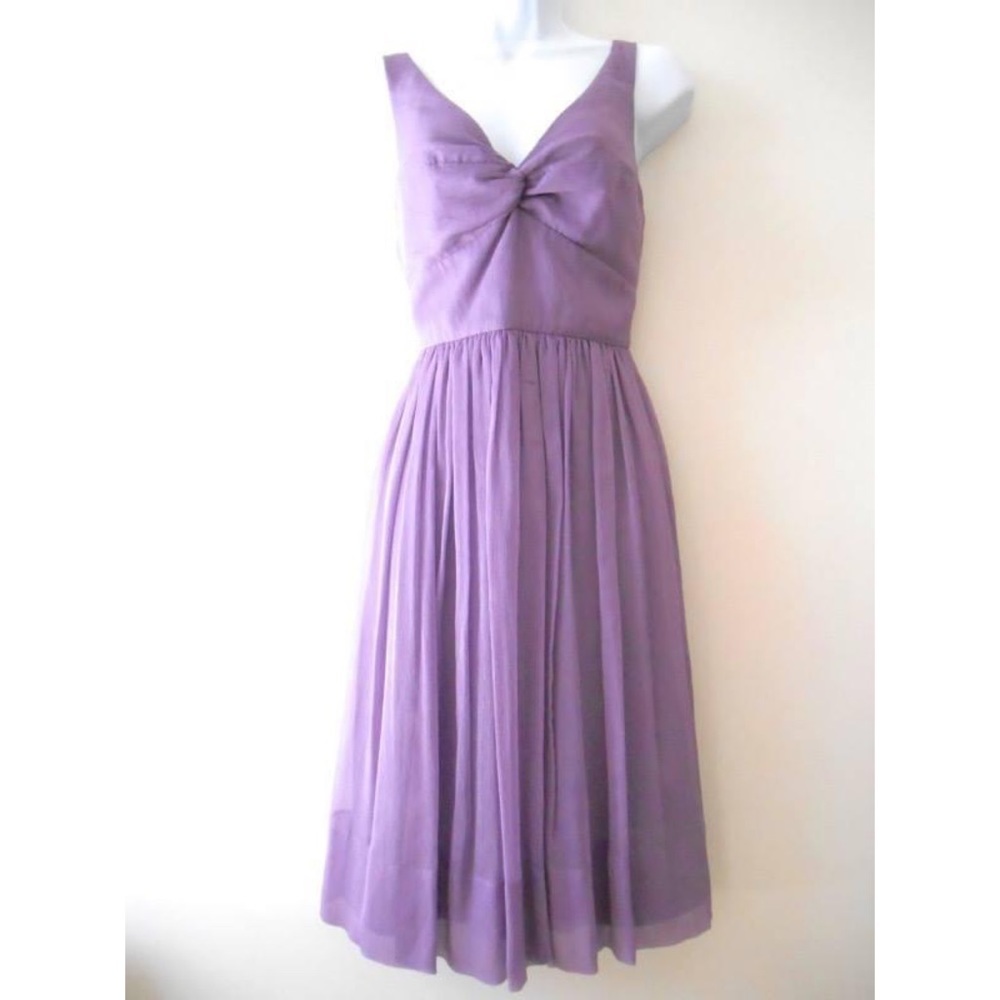 JCREW lilac silk dress size 6P/ robe en soie lilas